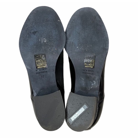 Lanvin Luxury Black Patent Leather Block Heel Loafers. Made in Italy. - Picture 5 of 8